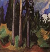 Edvard Munch Forest painting